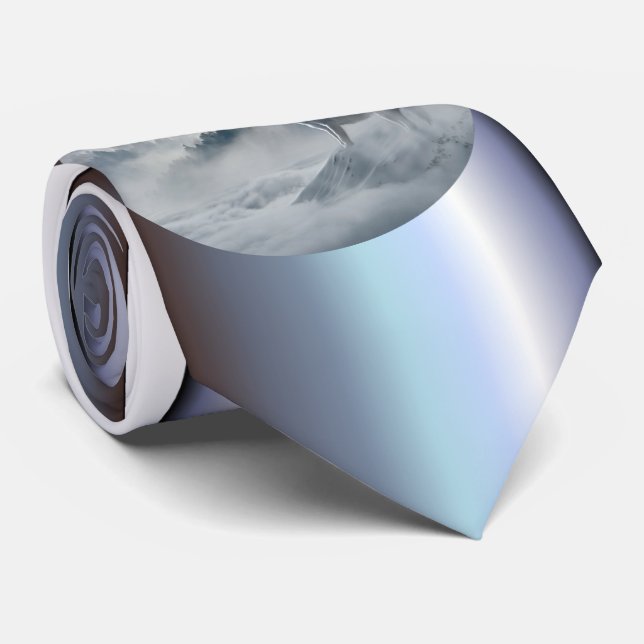 Wölfe in der Snowy-Winter-Landschaft Krawatte (Gerollt)