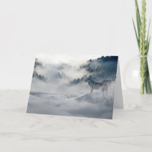 Wölfe in einer Winterlandschaft Karte