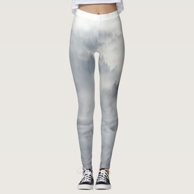 Wölfe in einer Winterlandschaft Leggings (Vorderseite)
