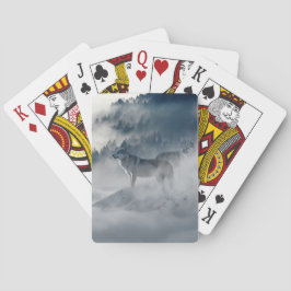 Wölfe in einer Winterlandschaft Spielkarten