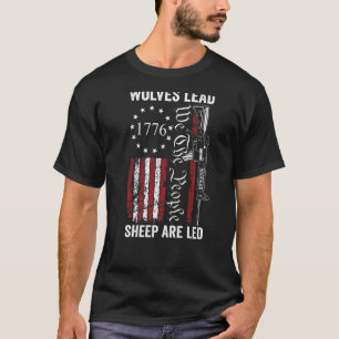 Wölfe Lederschaf sind Led Usa Pro Gun 2. T-Shirt