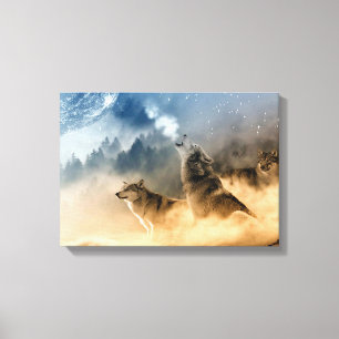 Wölfe Leinwanddruck