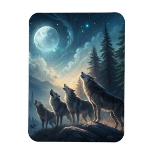 Wölfe Magnet