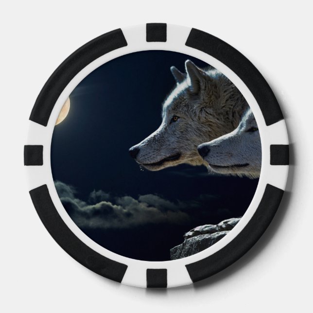 Wölfe Pokerchips (Vorderseite)