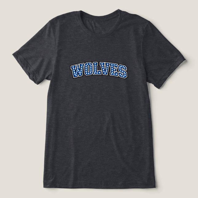 Wölfe Polka Dot  Tri-Blend Shirt (Design Vorderseite)