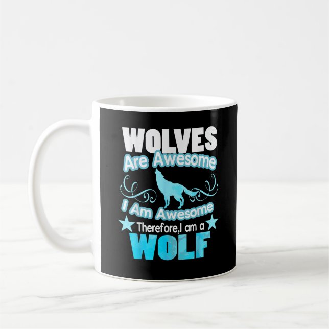 Wölfe sind Phantastisch, ich bin Phantastisch Funn Kaffeetasse (Links)