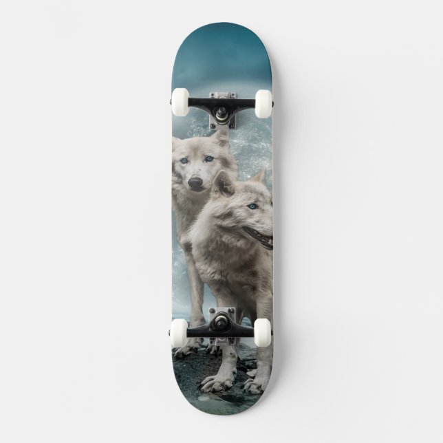 Wölfe Skateboard (Vorderseite)