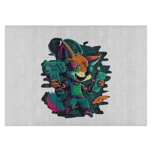 Wölfe spielen schneidebrett (Vorderseite)