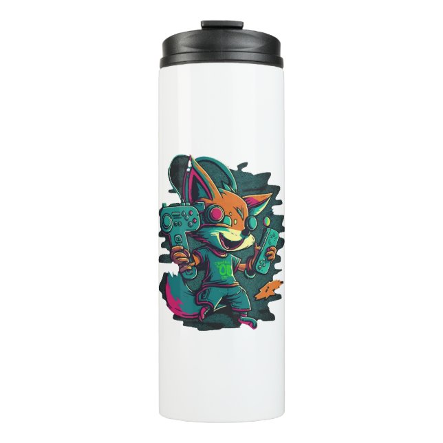 Wölfe spielen thermosbecher (Vorderseite)