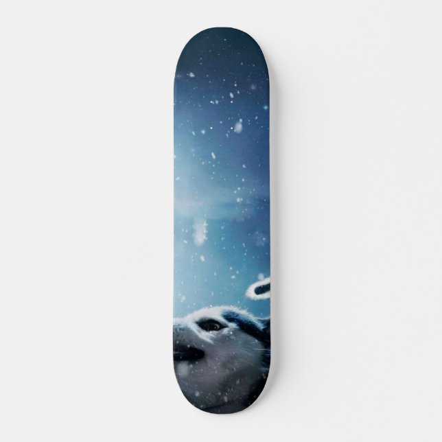 Wölfe und Mond Skateboard (Vorne)