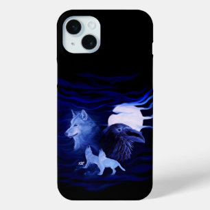 Wölfe und Raven mit Vollmond Case-Mate iPhone Hülle