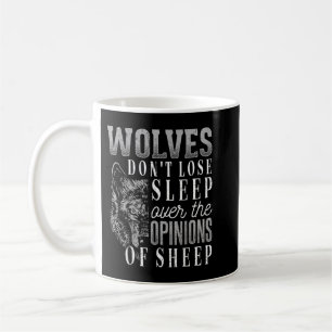 Wölfe verlieren keinen Schlaf über die Meinungen v Kaffeetasse