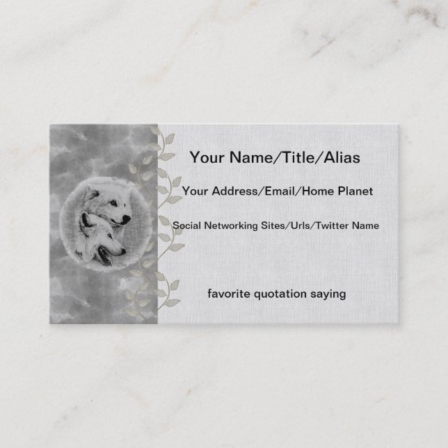 Wölfe Visitenkarte (Vorderseite)