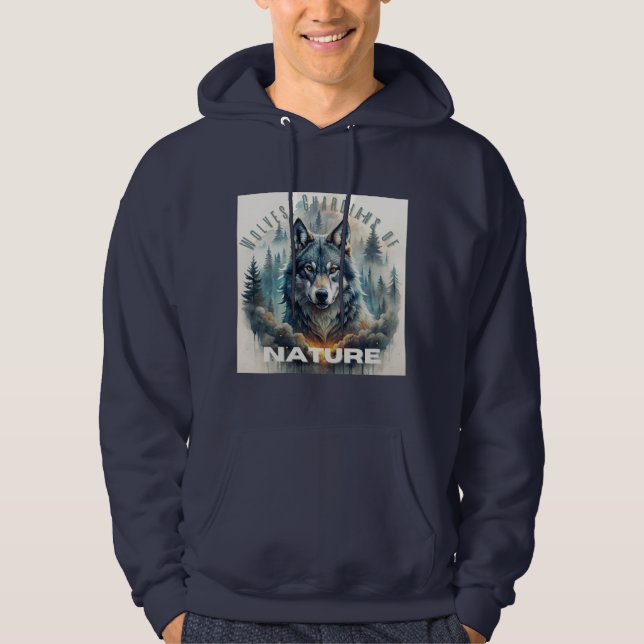 Wölfe Wächter der Natur Hoodie (Vorderseite)