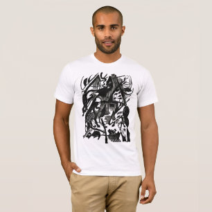 Wölfe Wiedergeboren – Retro S/W Expressionismus-T- T-Shirt