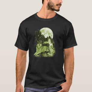 Wölfe Wildtiere Tier Wasserfälle Mond Wolf Und Ein T-Shirt