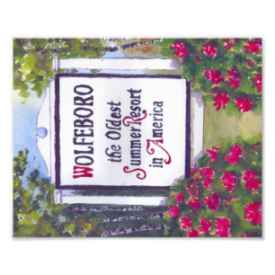 Wolfeboro New Hampshire Begrüßungszeichen Fotodruck