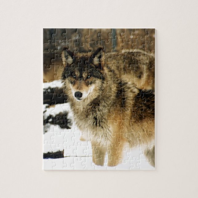 Wolfen im Schnee Puzzle (Vertikal)