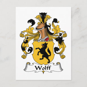 Wolff Familienwappen Postkarte
