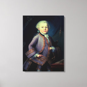 Wolfgang Amadeus Mozart , 1763 Leinwanddruck
