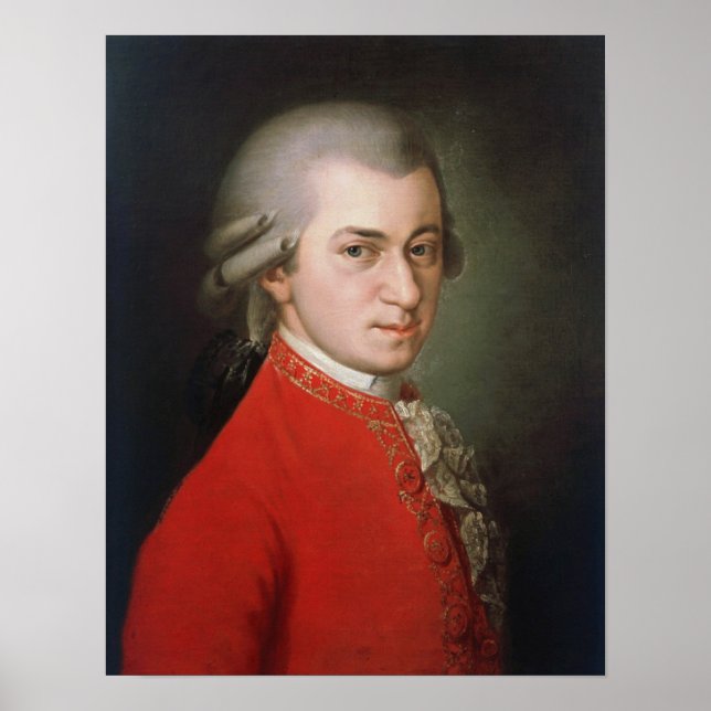 Wolfgang Amadeus Mozart 1819 - Barbara Krafft Poster (Vorne)