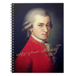 Wolfgang Amadeus Mozart 1819 with signature Notizblock
