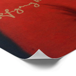 Wolfgang Amadeus Mozart 1819 with signature Poster