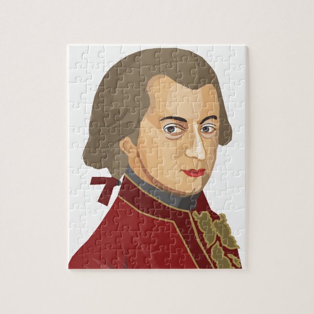 Wolfgang Amadeus Mozart als Puzzle (Vertikal)