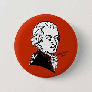 Wolfgang Amadeus Mozart Button