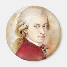Wolfgang Amadeus Mozart im Aquarell Stil