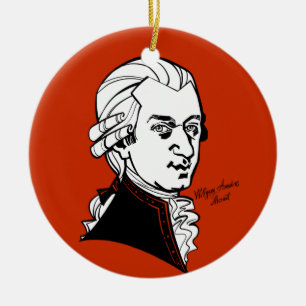 Wolfgang Amadeus Mozart Keramik Ornament