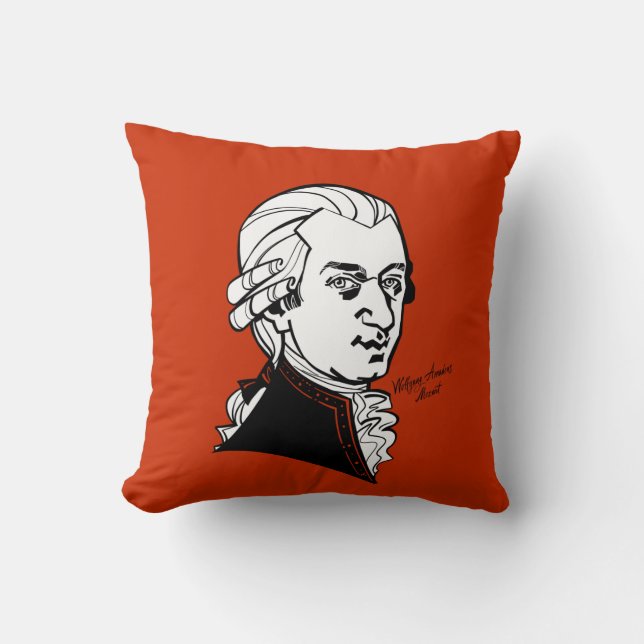 Wolfgang Amadeus Mozart Kissen (Vorderseite)