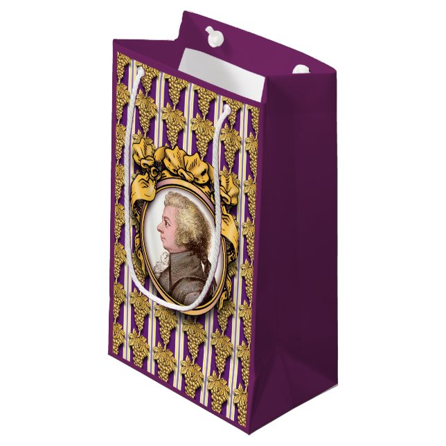Wolfgang Amadeus Mozart Kleine Geschenktüte (Vorderseite Schrägansicht)