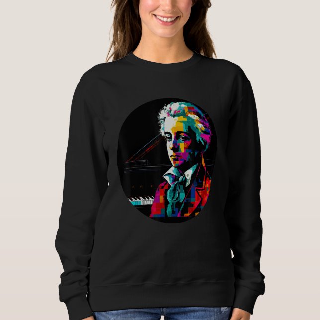 Wolfgang Amadeus Mozart Music Composer Piano Sweatshirt (Vorderseite)