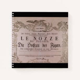 Wolfgang Amadeus Mozart, Oper - Le nozze di Figaro Notizbuch