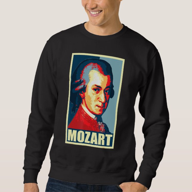 Wolfgang Amadeus Mozart Pop Art Sweatshirt (Vorderseite)