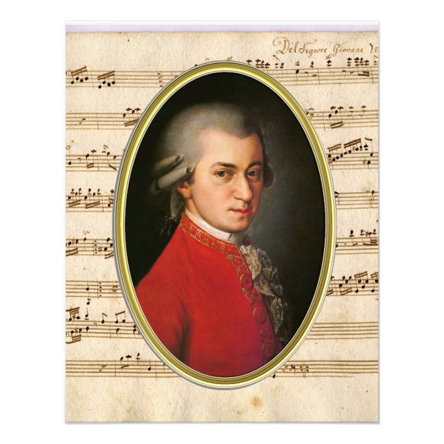 Wolfgang Amadeus Mozart Portrait Erweiterung Fotodruck (Vorne)