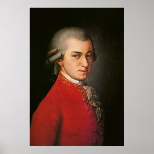 Wolfgang Amadeus Mozart-Porträt Poster