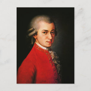 Wolfgang Amadeus Mozart-Porträt Postkarte
