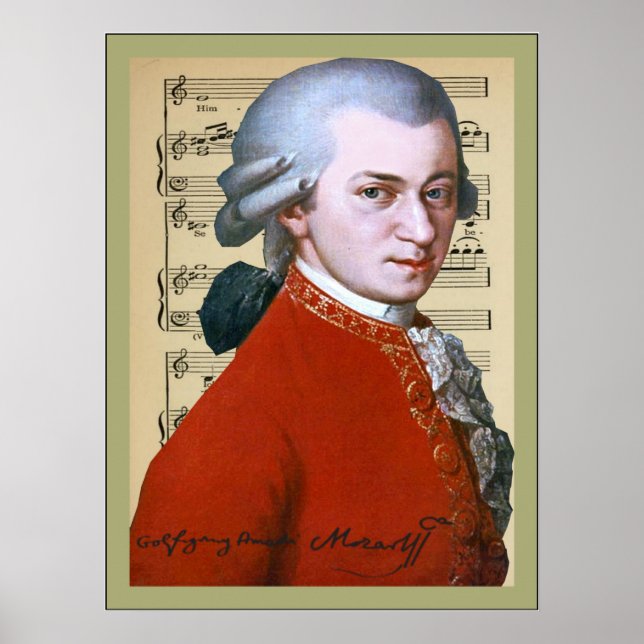 Wolfgang Amadeus Mozart Poster (Vorne)