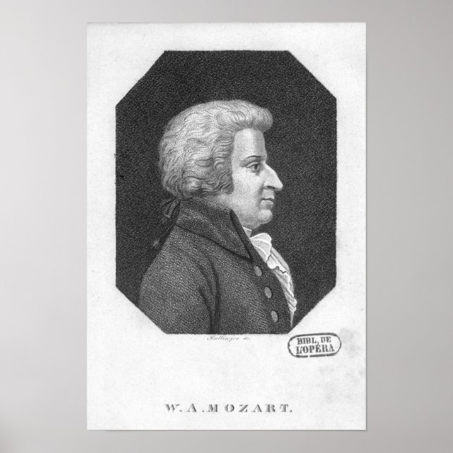 Wolfgang Amadeus Mozart Poster (Vorne)