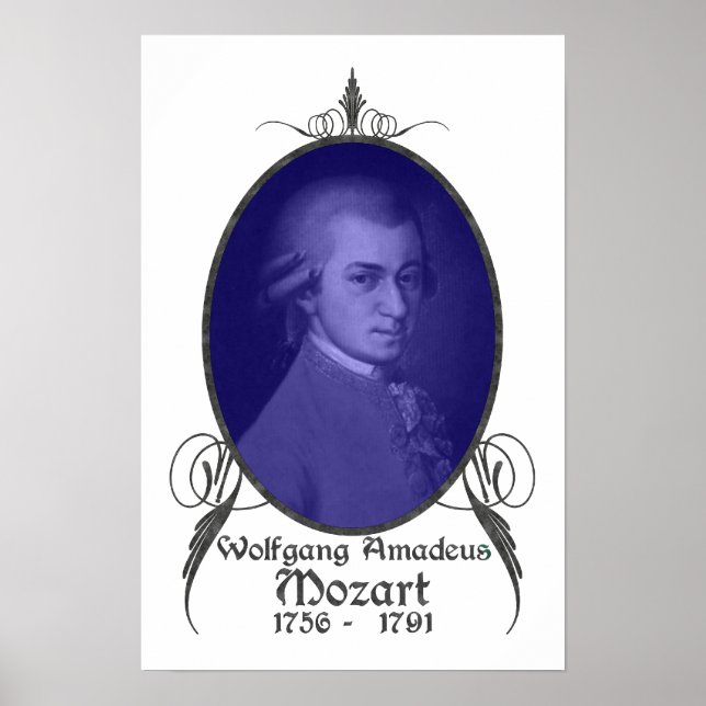 Wolfgang Amadeus Mozart Poster (Vorne)