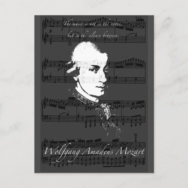 Wolfgang Amadeus Mozart Postkarte (Vorderseite)