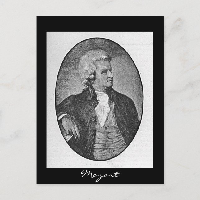 Wolfgang Amadeus Mozart Postkarte (Vorderseite)