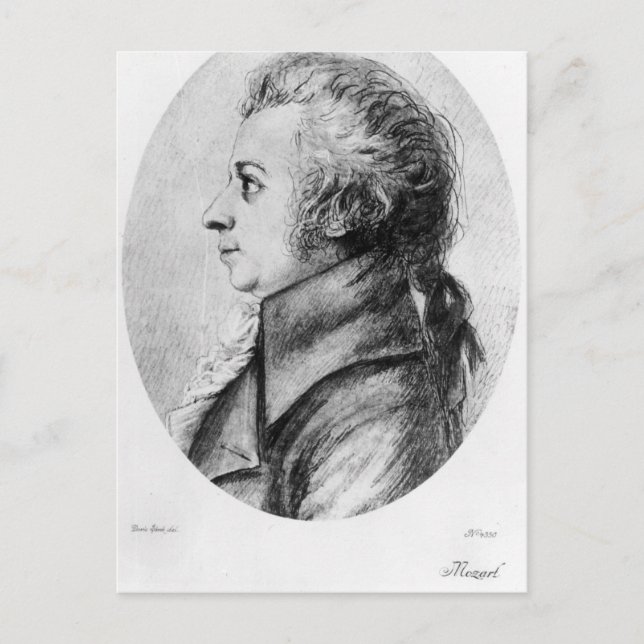 Wolfgang Amadeus Mozart Postkarte (Vorderseite)