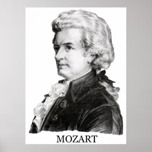 Wolfgang Amadeus Mozart, Schwarzes Poster