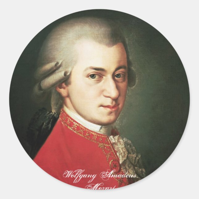 Wolfgang Amadeus Mozart Sticker (Vorderseite)