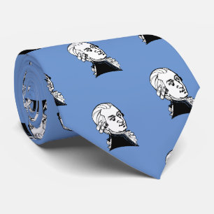 Wolfgang Amadeus Mozart über blaues Neck Krawatte