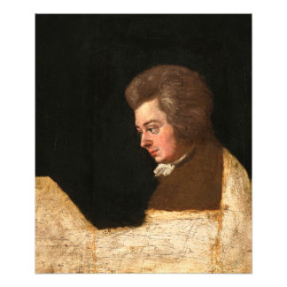 Wolfgang Amadeus Mozart, unvollendetes Portrait, 1 Fotodruck