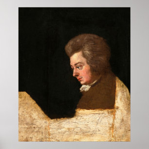 Wolfgang Amadeus Mozart, unvollendetes Portrait, 1 Poster